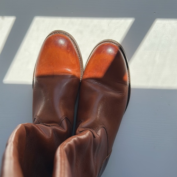 Frye Melissa button back zip tall leather riding boots size 6B - Picture 3 of 11